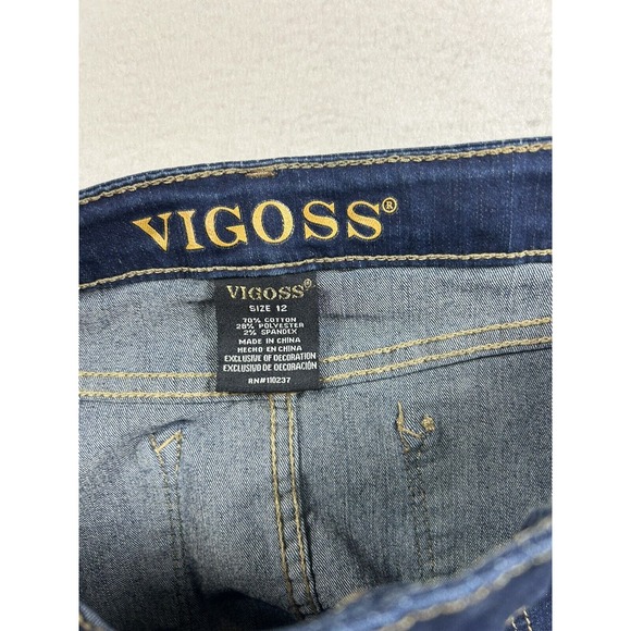 Vigoss Girls The Jagger Skirt Size 12 Button Down 4 pocket Denim Skirt Waist - Picture 4 of 6